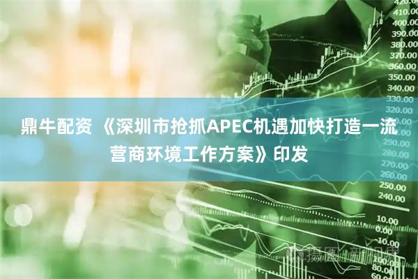 鼎牛配资 《深圳市抢抓APEC机遇加快打造一流营商环境工作方案》印发