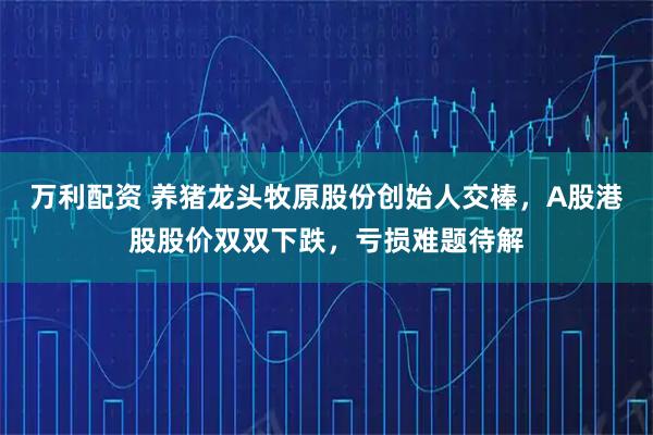 万利配资 养猪龙头牧原股份创始人交棒,A股港股股价双双下跌,亏损难题待解
