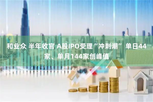 和业众 半年收官 A股IPO受理“冲刺潮” 单日44家、单月144家创峰值